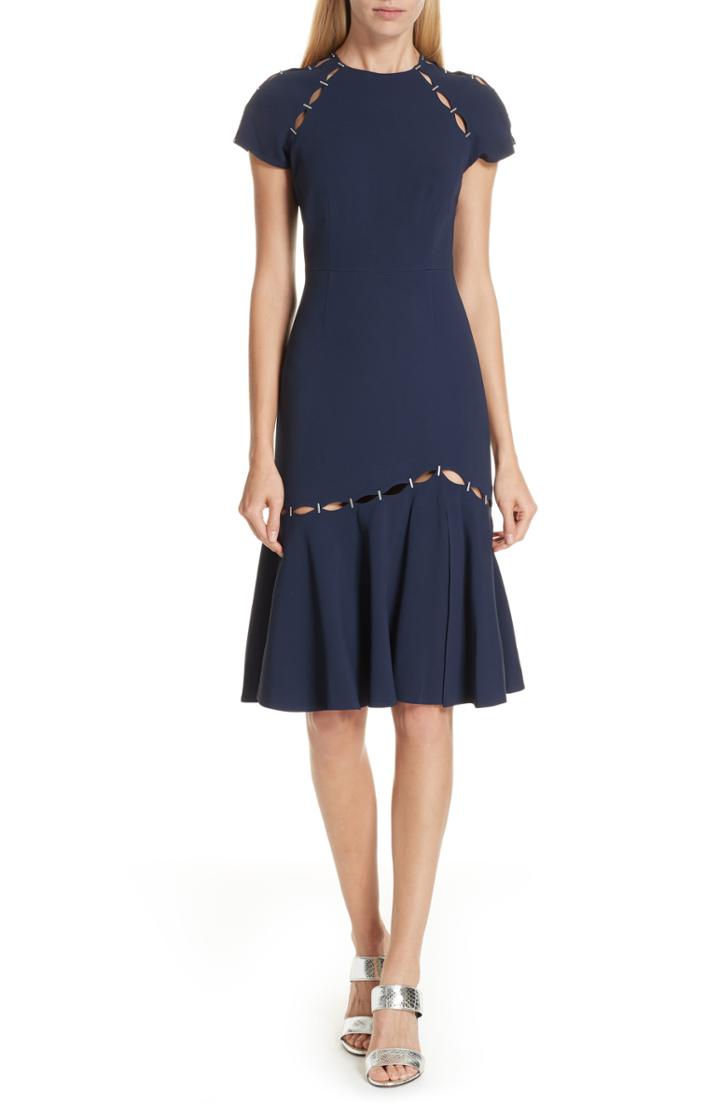 Women's Jonathan Simkhai Stapled Crepe T-shirt Dress