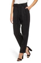 Women's Leith Belted Paperbag Pants, Size - Black