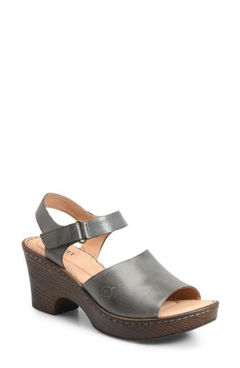 Women's B?rn Canna Platform Sandal M - Grey