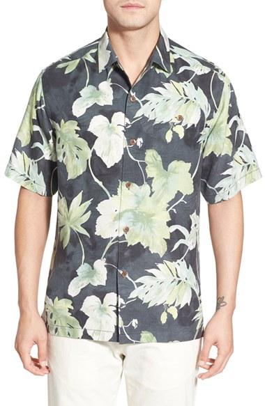 Men's Tommy Bahama 'greenway Grove' Original Fit Floral Print Silk Camp Shirt