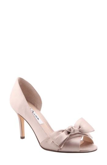 Women's Nina Forbes Ii Peep Toe Pump M - Metallic