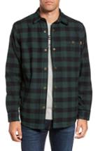 Men's Timberland Check Shirt Jacket With Faux Shearling Lining - Green