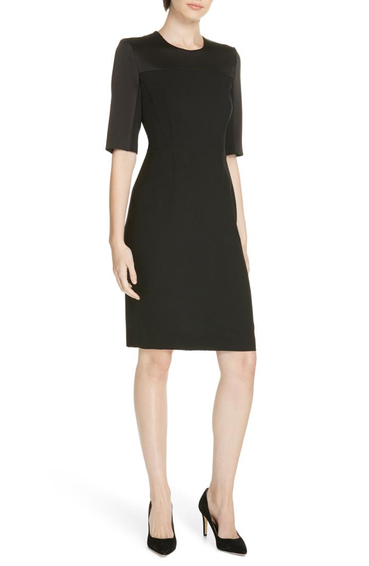 Women's Ted Baker London Bow Shoulder Pencil Dress - Black