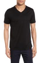 Men's Boss V-neck T-shirt, Size - Black