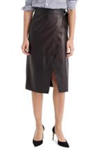 Women's J.crew Collection Leather Wrap Pencil Skirt