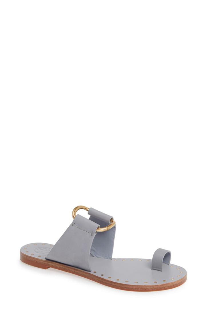 Women's Tory Burch Ravello Toe Ring Sandal M - Grey