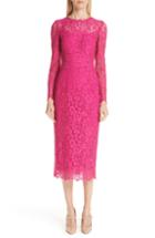 Women's Dolce & Gabbana Lace Sheath Dress Us / 44 It - Pink