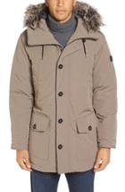 Men's Michael Kors Faux Fur Trim Down & Feather Fill Snorkel Parka - Grey