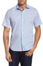 Men's Tailorbyrd Shiloh Regular Fit Print Sport Shirt - Blue