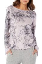 Women's Michael Stars Marble Print Boatneck Top, Size - Pink