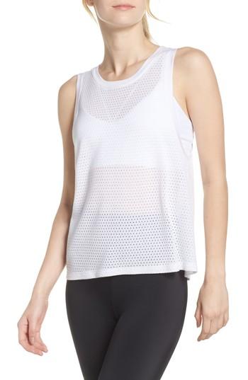 Women's Beyond Yoga Mesh Me Up Muscle Tank - White