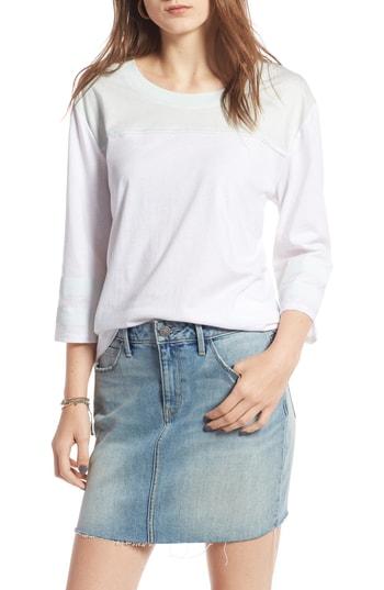 Women's Treasure & Bond Football Tee, Size - White