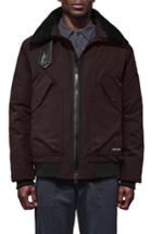 Men's Canada Goose Bromley Down Bomber Jacket With Genuine Shearling Collar, Size - Brown