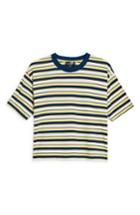 Women's Topshop Multi Stripe Boxy T-shirt Us (fits Like 6-8) - Yellow