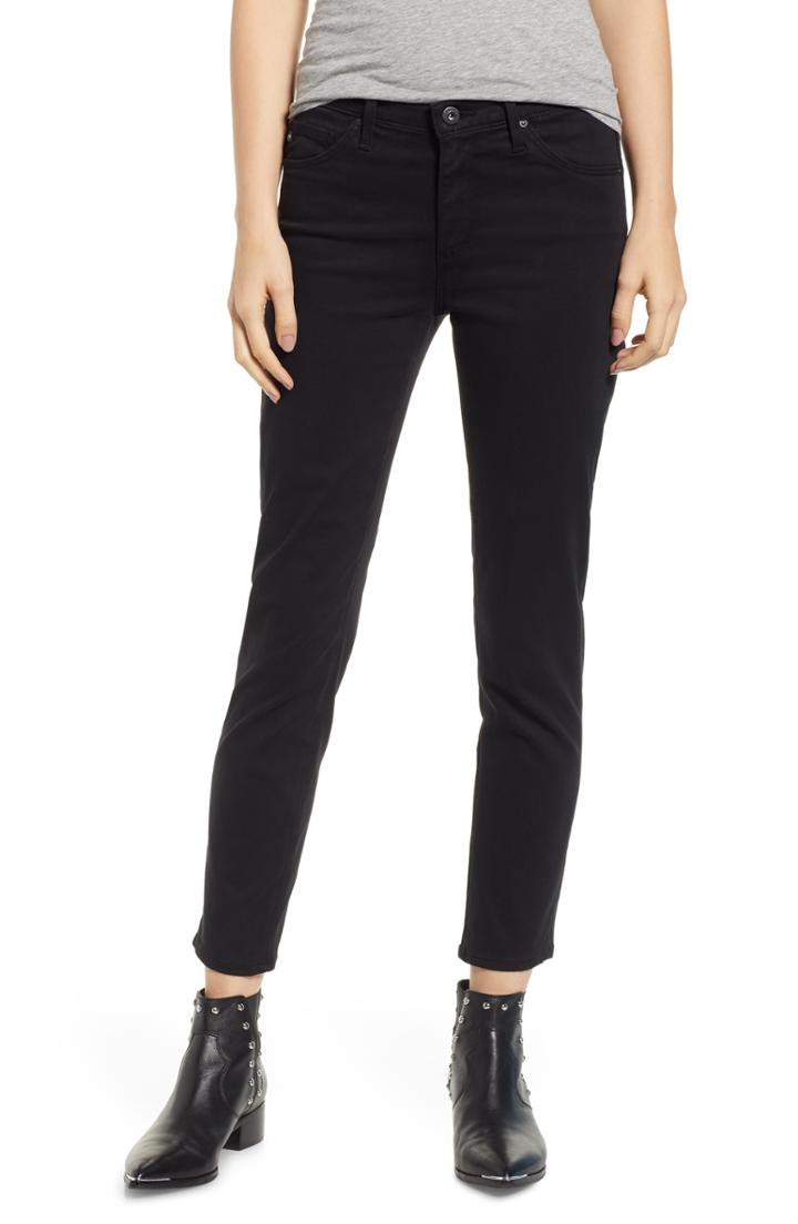 Women's Ag The Prima Crop Cigarette Jeans - Black