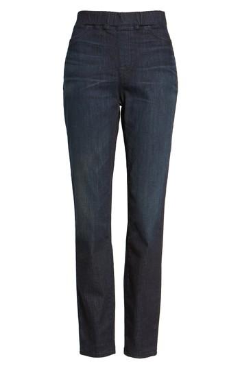 Petite Women's Eileen Fisher Stretch Denim Leggings P - Blue