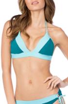 Women's La Blanca Muse Banded Halter Bikini Top - Blue
