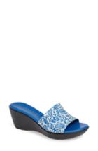 Women's Athena Alexander Sugar Wedge Slide Sandal M - Blue
