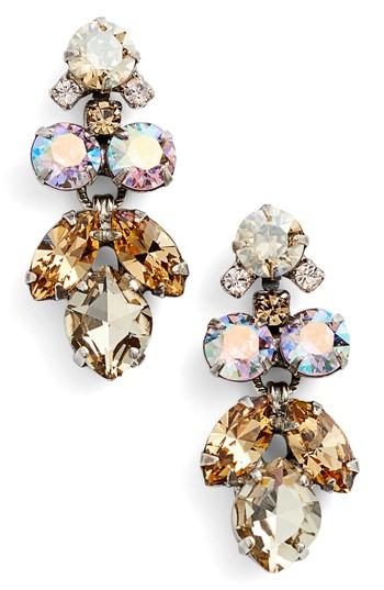 Women's Sorrelli Crystal Lotus Flower Drop Earrings
