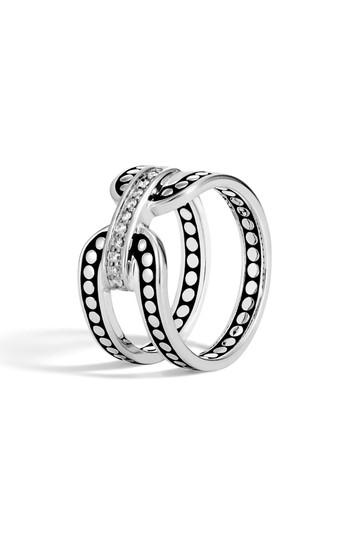 Women's John Hardy Dot Pave Diamond Openwork Ring