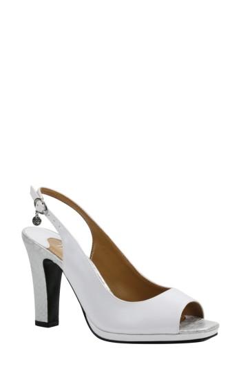 Women's J. Renee Calado Slingback Pump .5 D - White