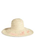 Women's Nordstrom Wordplay Floppy Straw Sun Hat - Pink