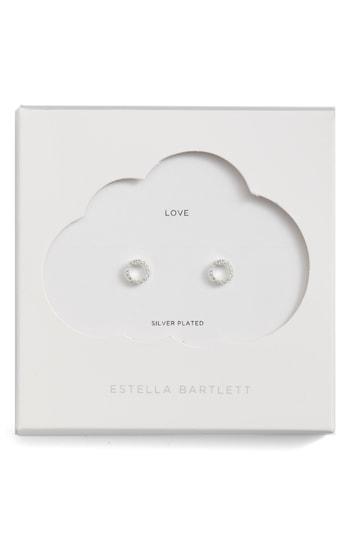 Women's Estella Bartlett Cubic Zirconia Circle Stud Earrings