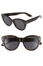 Women's Givenchy 54mm Round Sunglasses - Dark Havana/ Grey