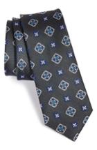 Men's The Tie Bar Silk Medallion Tie, Size - Grey (online Only)