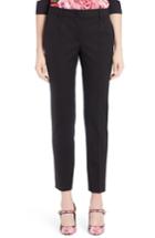 Women's Dolce & Gabbana Stretch Wool Slim Ankle Pants Us / 46 It - Black