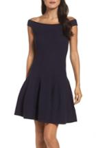 Women's Eliza J Ribbed Fit & Flare Dress - Blue