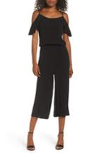 Women's Fraiche By J Ruffle Crop Jumpsuit - Black