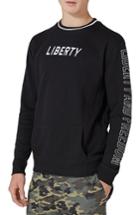 Men's Topman Liberty & Freedom Sweatshirt, Size - Black