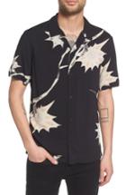 Men's Allsaints Mokapu Regular Fit Short Sleeve Sport Shirt - Black