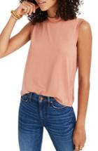 Women's Madewell Sandwashed Mock Neck Tank, Size - Orange