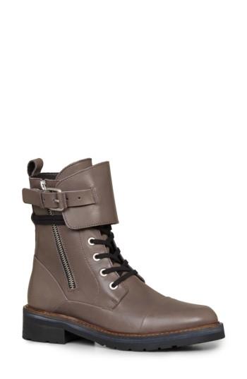 Women's Allsaints Daria Cuffed Combat Boot Eu - Grey