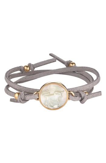 Women's Asha Zodiac Suede Wrap Bracelet