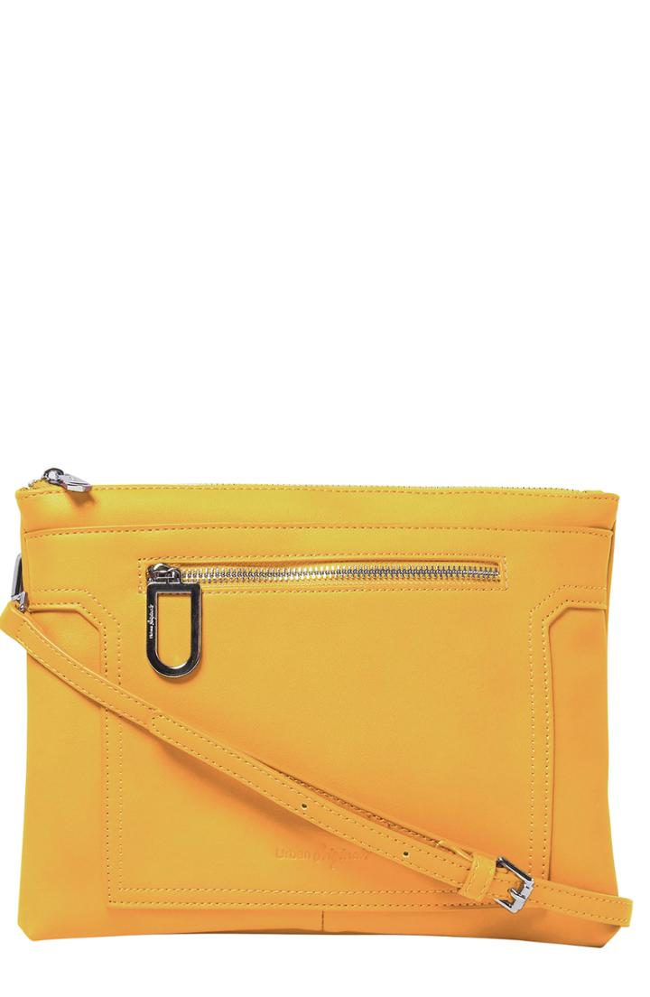 Urban Originals Muse Vegan Leather Crossbody Clutch - Yellow