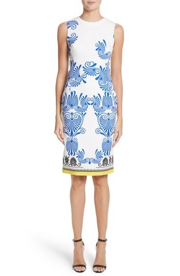 Women's Versace Eros Stretch Cady Sheath Dress Us / 48 It - White