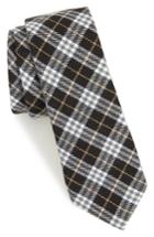 Men's 1901 Siegel Plaid Cotton & Linen Skinny Tie