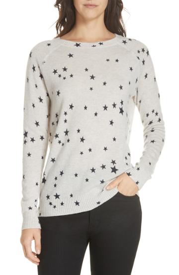 Women's Autumn Cashmere Star Cashmere Sweater - White