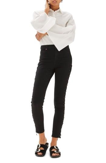 Women's Topshop Jamie Lace-up Side Skinny Jeans