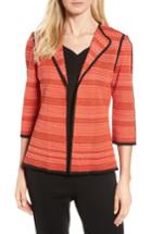 Women's Ming Wang Three-quarter Sleeve Knit Jacket