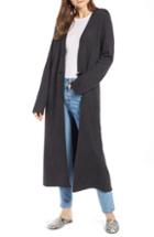 Women's Something Navy Textured Knit Duster - Grey
