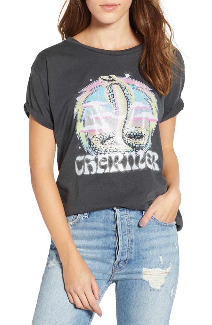 Women's Mother Goodie Goodie Oversize Tee - Black