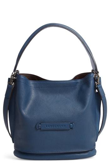 Longchamp 3d Leather Bucket Bag - Blue