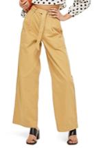 Women's Topshop Wonder Wide Chino Trousers Us (fits Like 0) - Beige