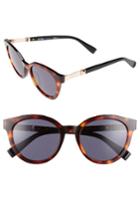 Women's Max Mara Gemini 52mm Cat Eye Sunglasses - Havana Black