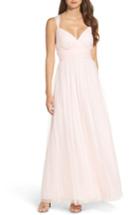 Women's Wtoo Deep V-neck Chiffon & Tulle Gown - Pink