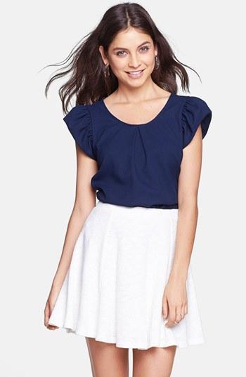 Lily White Knit Skater Skirt (juniors)